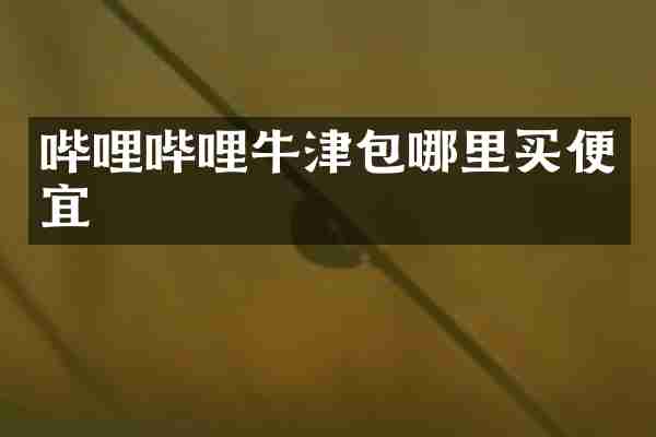 哔哩哔哩牛津包哪里买便宜