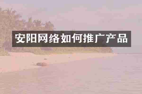 安阳网络如何推广产品