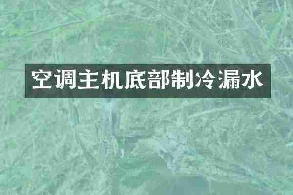 空调主机底部制冷漏水