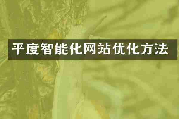 平度智能化网站优化方法
