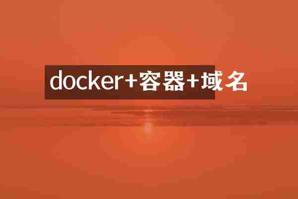docker+容器+域名