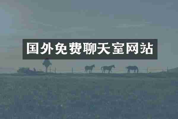 国外免费聊天室网站