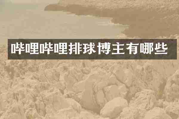 哔哩哔哩排球博主有哪些
