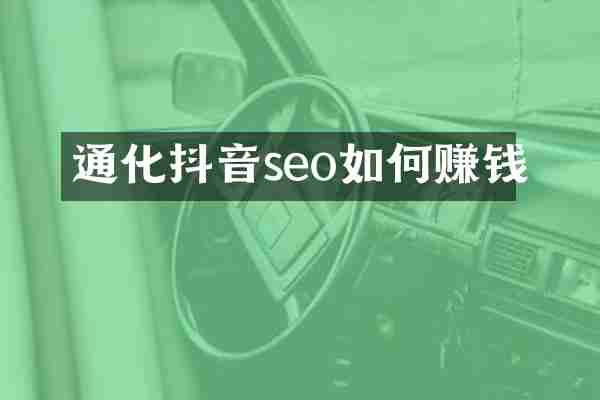 通化抖音seo如何赚钱