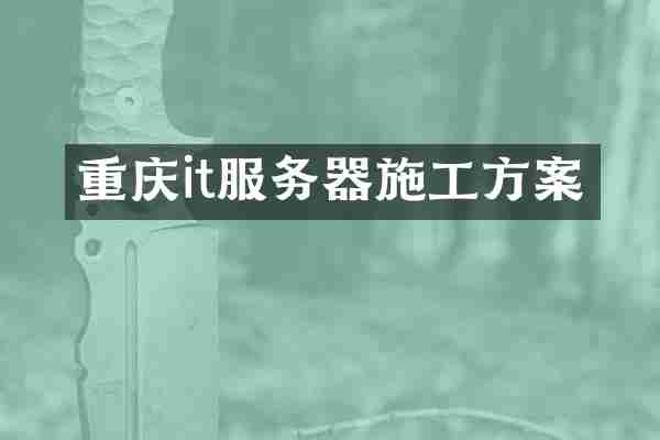 重庆it服务器施工方案