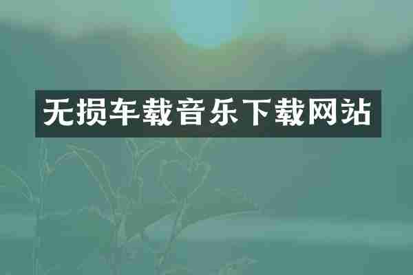 无损车载音乐下载网站