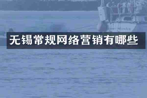 无锡常规网络营销有哪些