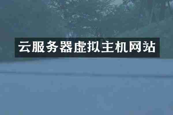 云服务器虚拟主机网站