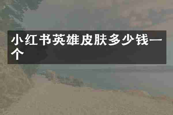 小红书英雄皮肤多少钱一个