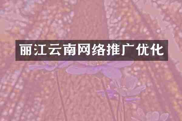 丽江云南网络推广优化
