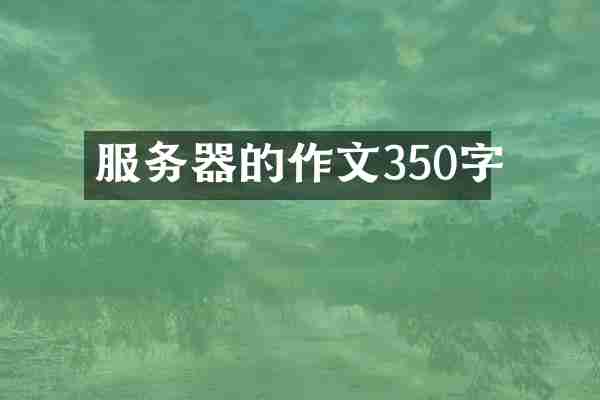 服务器的作文350字
