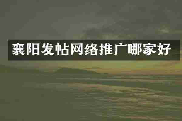 襄阳发帖网络推广哪家好