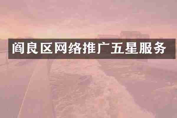 阎良区网络推广五星服务