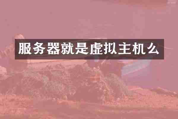 服务器就是虚拟主机么