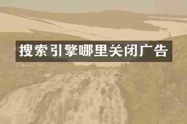 搜索引擎哪里关闭广告