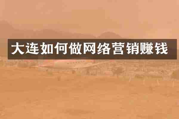 大连如何做网络营销赚钱