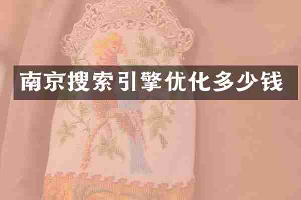 南京搜索引擎优化多少钱