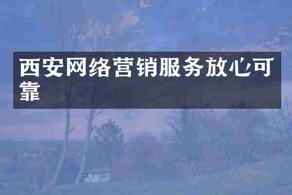西安网络营销服务放心可靠