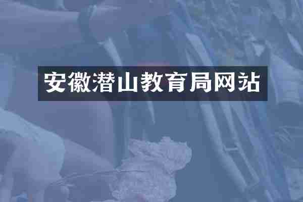 安徽潜山教育局网站
