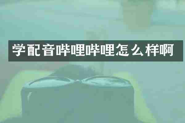 学配音哔哩哔哩怎么样啊