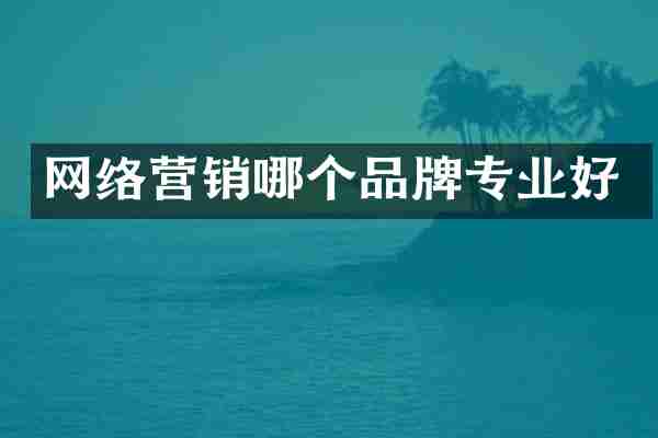 网络营销哪个品牌专业好