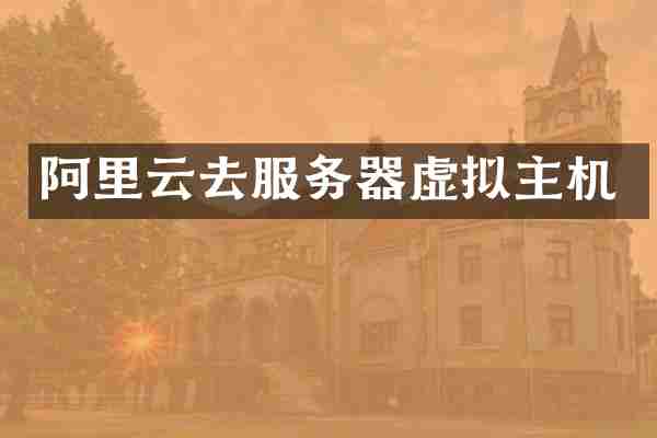 阿里云去服务器虚拟主机