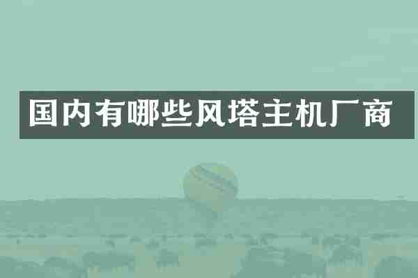 国内有哪些风塔主机厂商