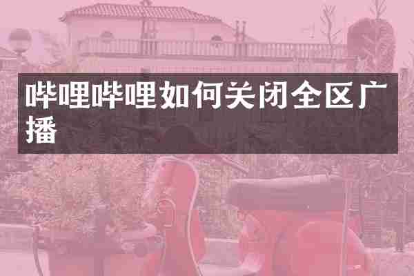 哔哩哔哩如何关闭全区广播