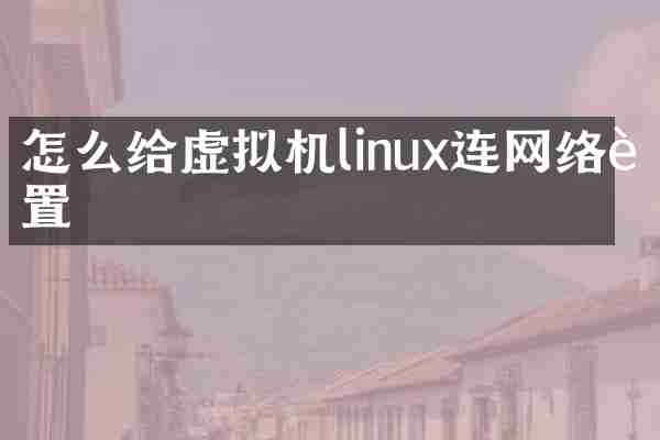 怎么给虚拟机linux连网络设置