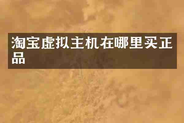淘宝虚拟主机在哪里买正品