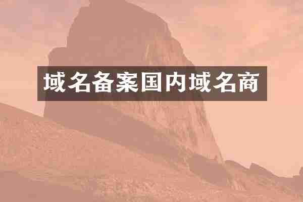 域名备案国内域名商
