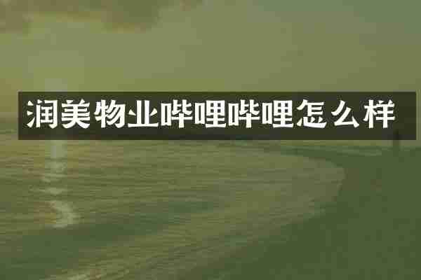 润美物业哔哩哔哩怎么样