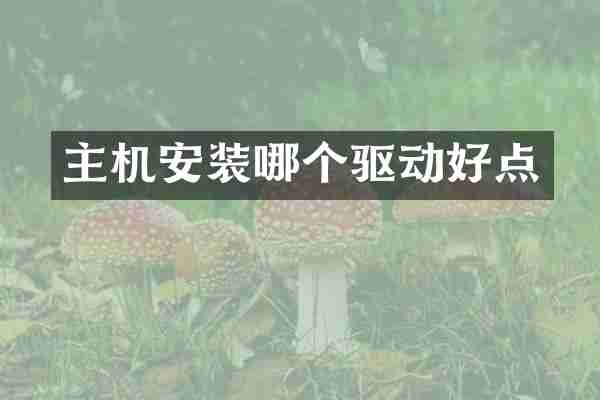 主机安装哪个驱动好点