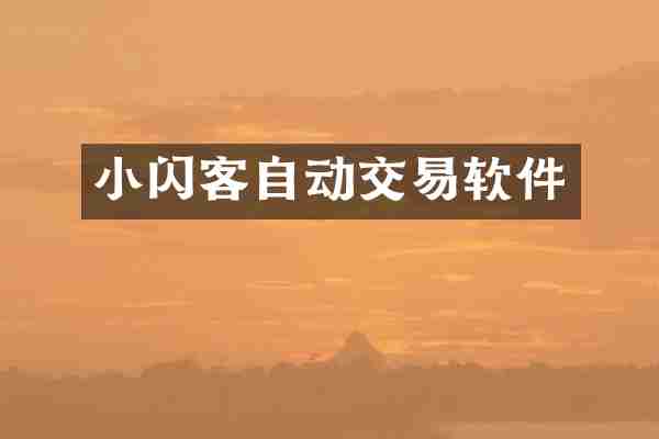 小闪客自动交易软件