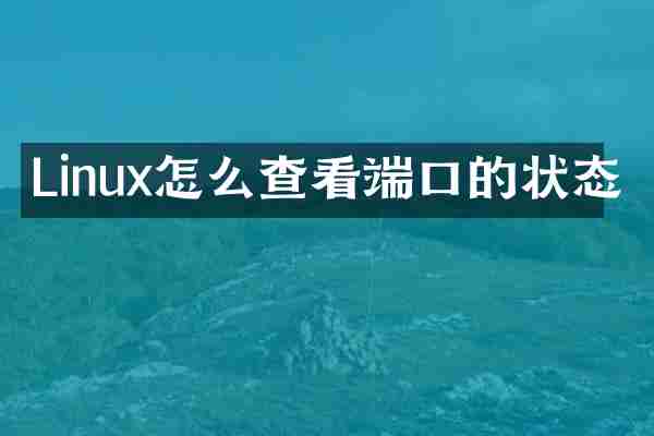 Linux怎么查看端口的状态
