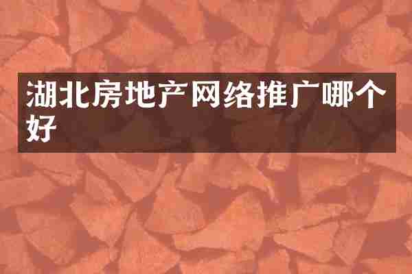 湖北房地产网络推广哪个好