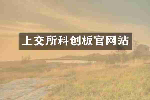 上交所科创板官网站
