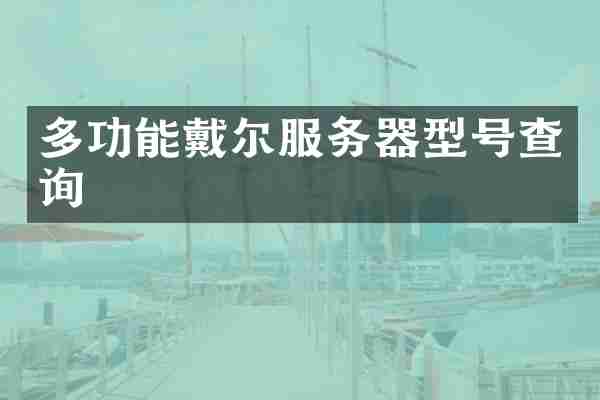 多功能戴尔服务器型号查询