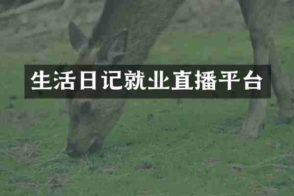 生活日记就业直播平台