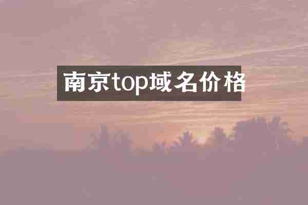 南京top域名价格