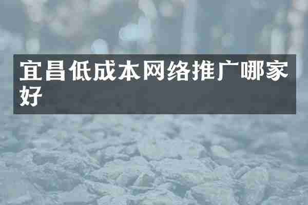 宜昌低成本网络推广哪家好