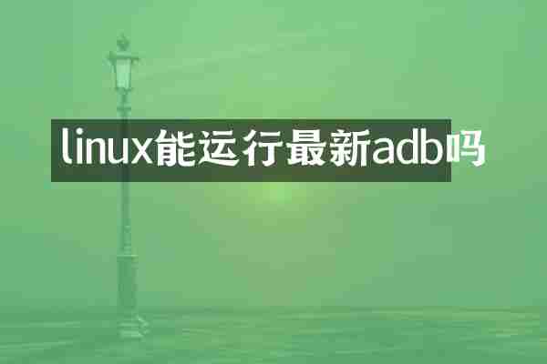 linux能运行最新adb吗