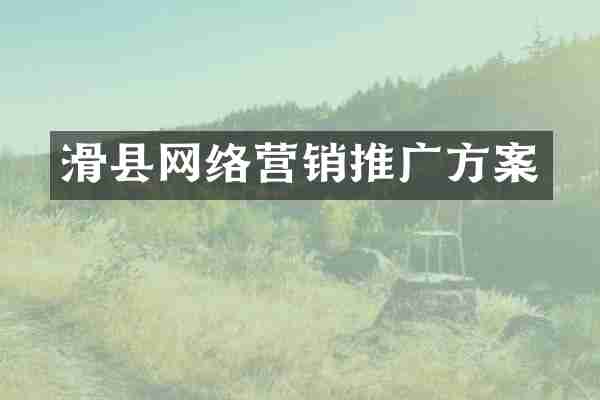 滑县网络营销推广方案