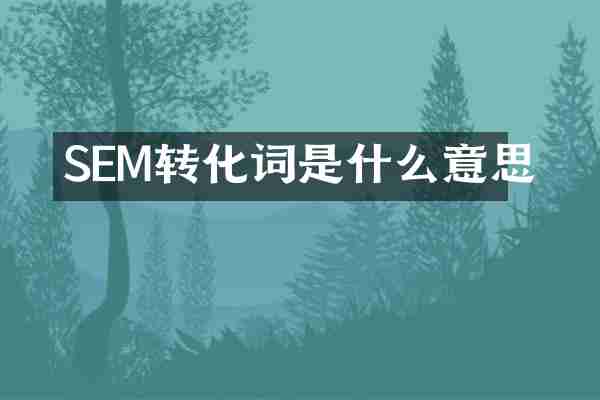 SEM转化词是什么意思