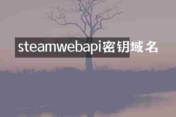 steamwebapi密钥域名