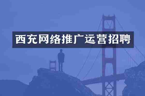 西充网络推广运营招聘