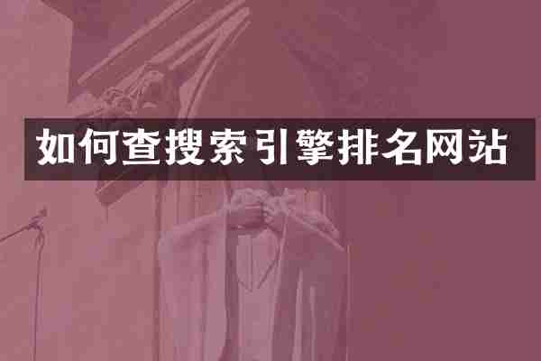如何查搜索引擎排名网站