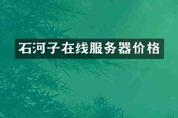石河子在线服务器价格