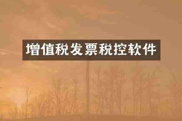 增值税发票税控软件