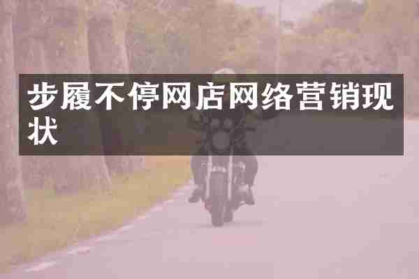 步履不停网店网络营销现状